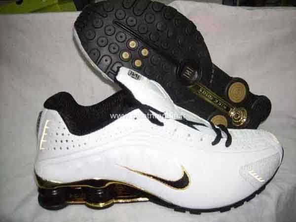Nike Shox R4 Mens Blanc Noir